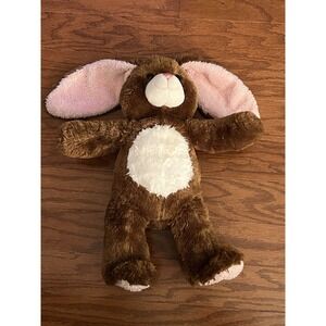 Build A Bear Workshop Bunny Rabbit Brown w/ Pink Ears Plush‎ Good Condition!